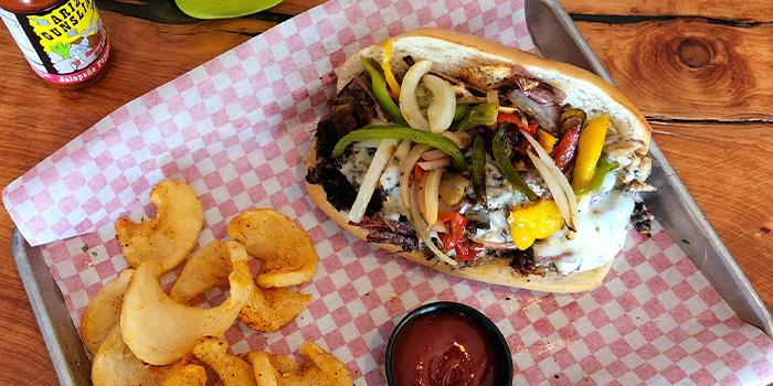 Brisket Philly Sandwich made famous by B66, the best bbq restaurant in Flagstaff, Arizona.